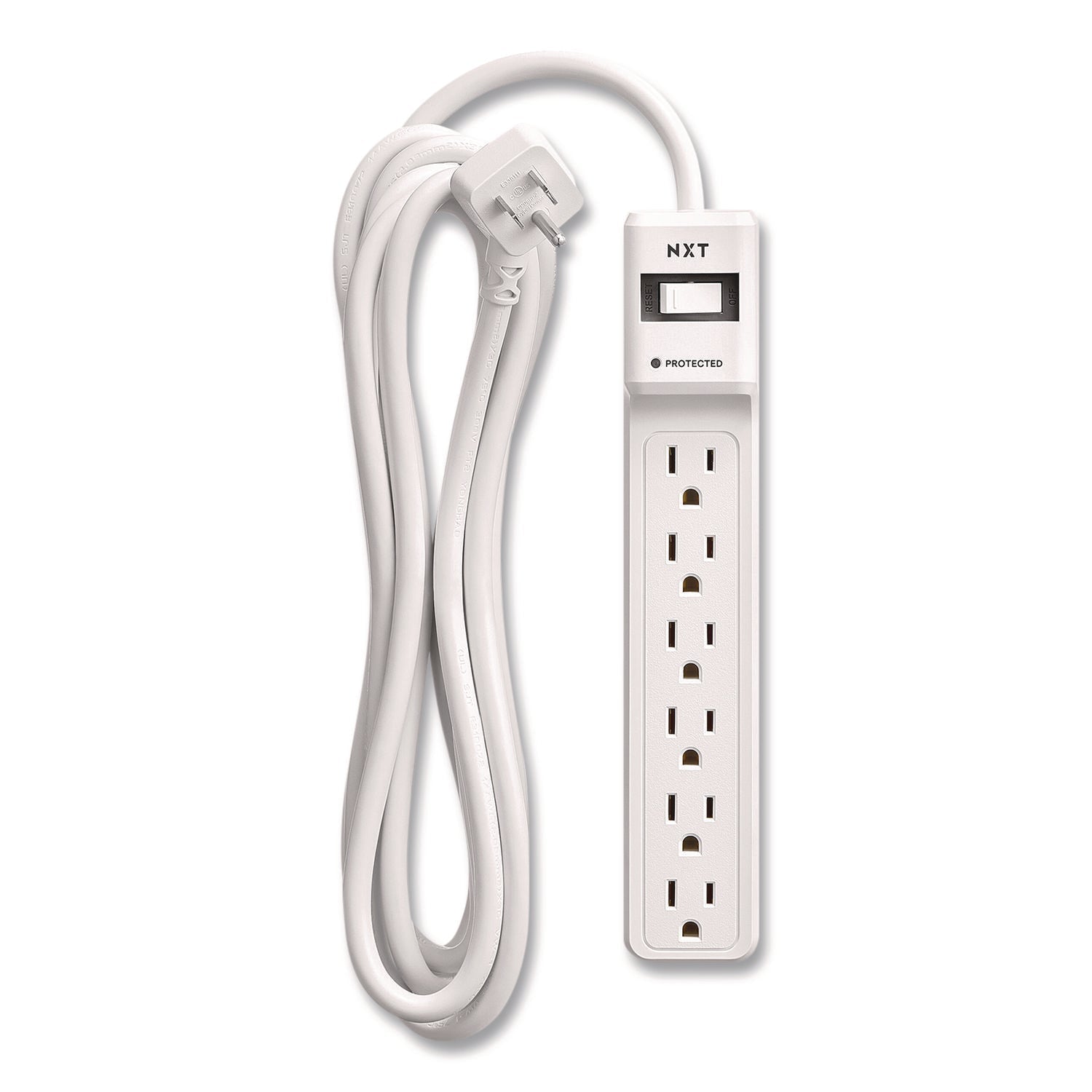 nxt-technologies-6-outlet-surge-protector-6-ac-outlets-12-ft-cord-900-j-white-nxtnx61425_1